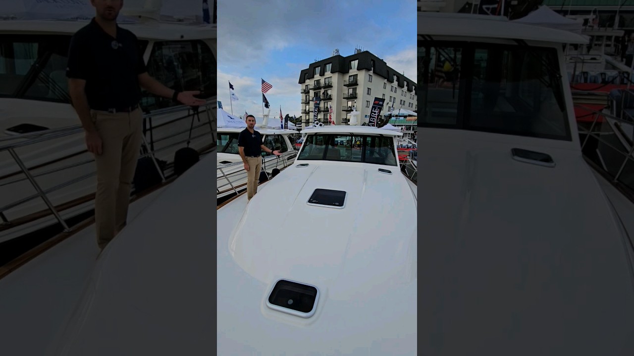 Here at the Annapolis Boat Show showcasing the brand new 2025 Sabre 45 SE! 