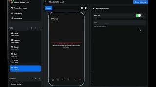 Web page screen layout | App Builder + WooStore Pro