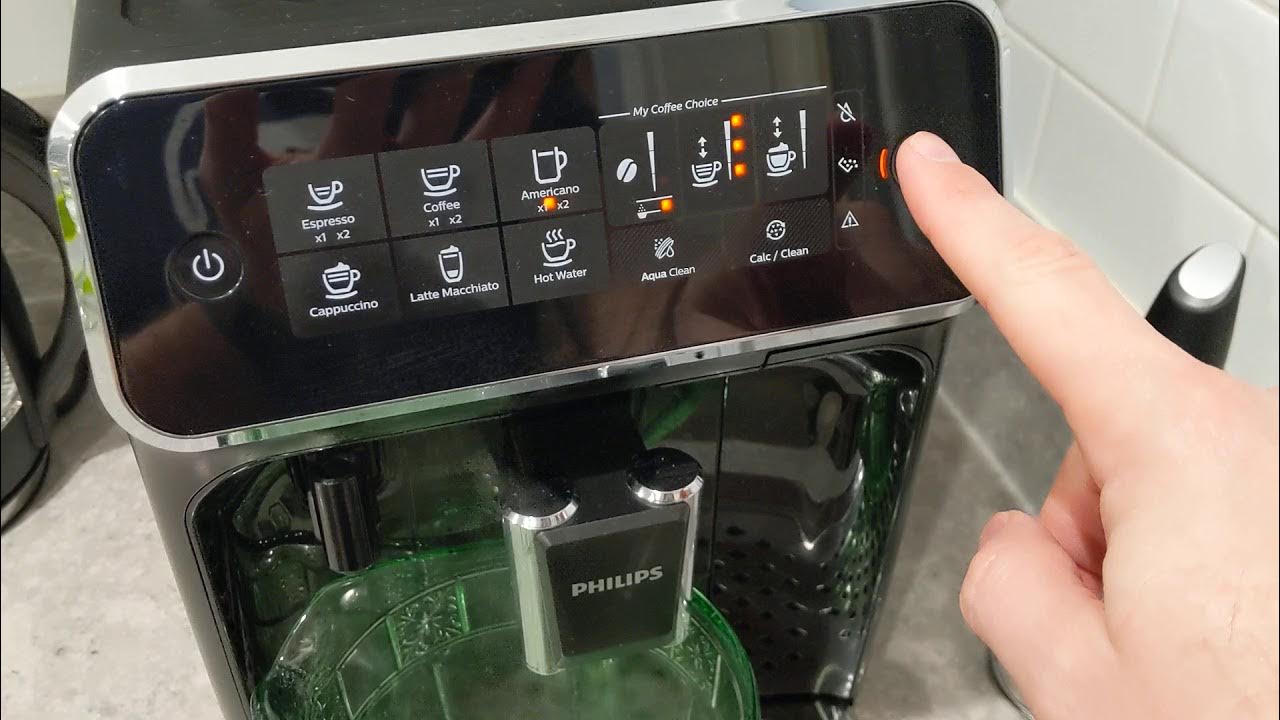 Philips 3200 Series LatteGo Two Options to Run Clean Water Through