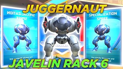 Juggernaut with javelin rack 6 made me beast | mech arena gameplay