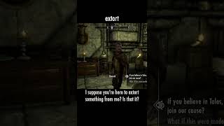 extort — The Elder Scrolls V: Skyrim dialogue scene