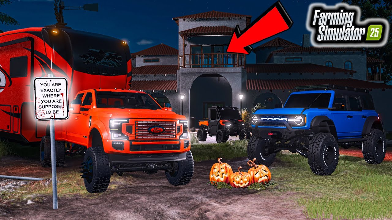 КЕМПИНГ В ОСОБНЯКЕ С ПРИВИДЕНИЯМИ! (НОЧЁВКА, ЧАСТЬ 2) | FS25