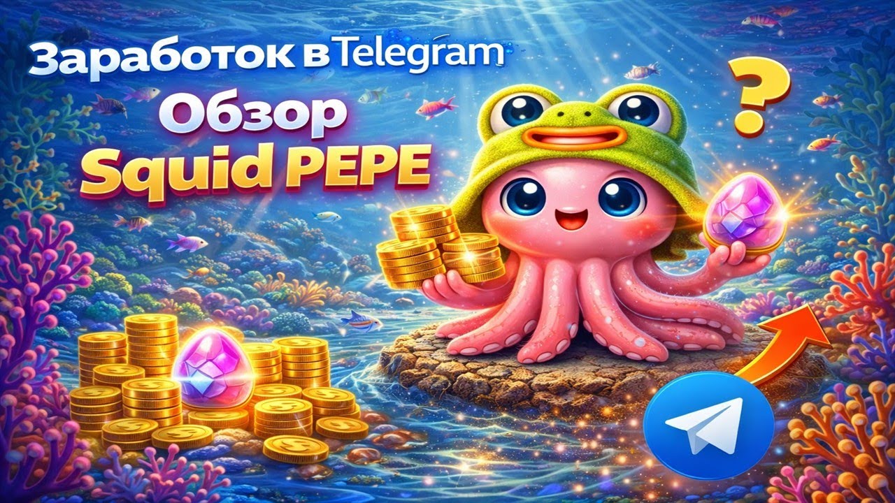 ИГРА С ЗАРАБОТКОМ В TELEGRAM | Обзор Squid PEPE