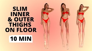 Slim Inner and Outer Thighs on the Floor 10 Minutes \/ Nina Dapper