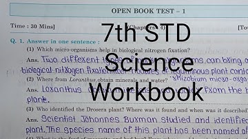 7th STD Science Workbook Open Book Test - 1 @omeducation8606