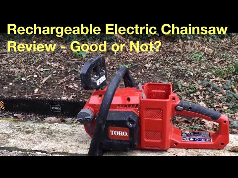 Rechargeable Electric Chainsaw Review. Toro Model 51138T Brushless Cordless
