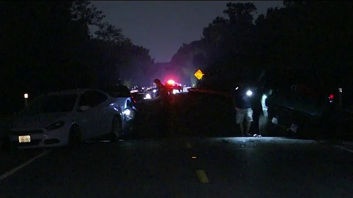 Vehicle strikes 2 pedestrians, leading to multi-ve...