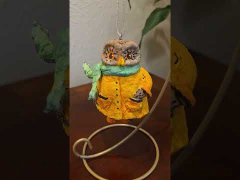 Spun cotton owl