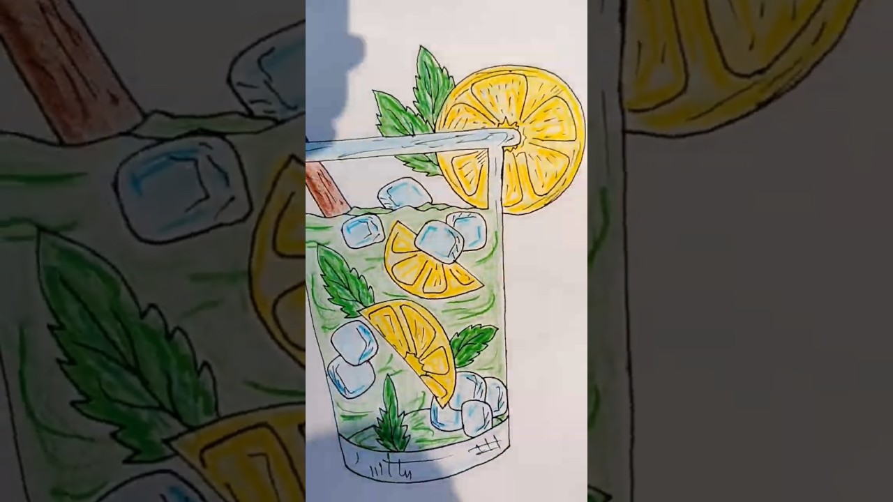 Let's draw a chilling summer drink 😄