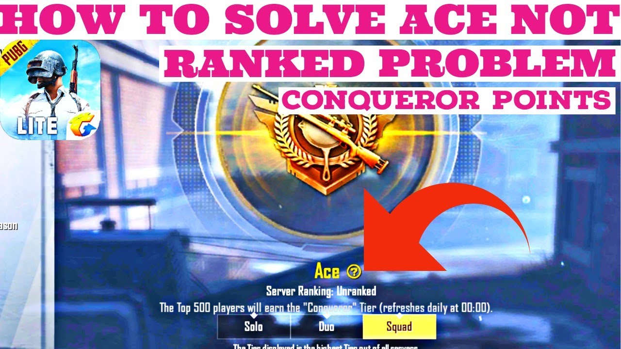 PUBG MOBILE LITE ACE NOT RANKED PROBLEM KAISE JAANE TRAX ...