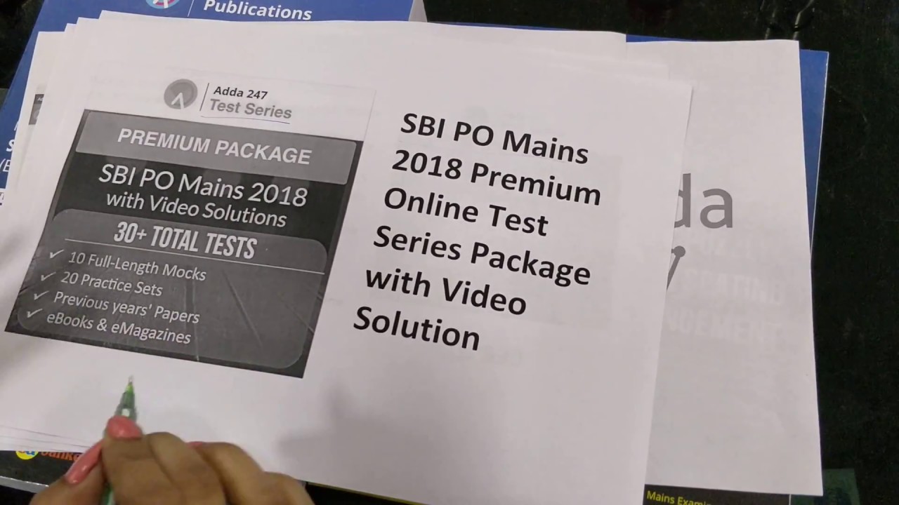 SBI PO Mains 2018 Premium Online Test Series | Pace up your Preparation for SBI Exam