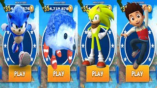 Sonic Dash - SONIC vs REAL SONIC THE HEDGEHOG vs SUPER SONIC BOOM from Subway Surfers vs RYDER Run screenshot 3