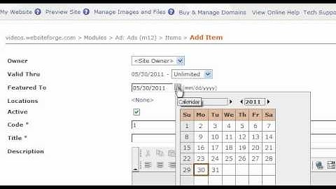 How To Add An Item To Ad Module - Website Forge - Ecommerce web sites