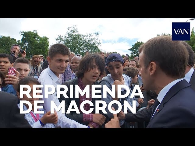 Macron reprende a un adolescente
