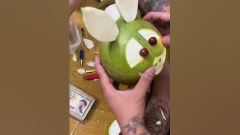 Hướng dẫn làm chú thỏ từ quả bưởi trang trí mâm cỗ trung thu