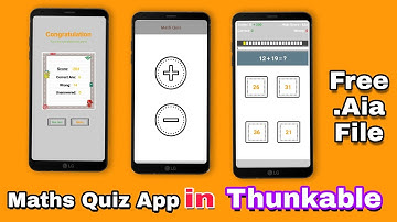 Brand New Maths Quiz App in Thunkable Free .aia File