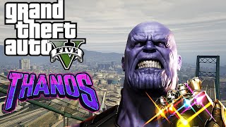 GTA V THANOS ENDGAME MOD - NEW POWERS AND SWORD - THANOS DESTROYED LOS SANTOS CITY