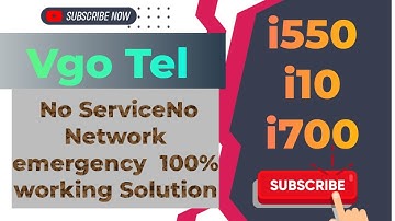 VGO Tel i550 ,i10 No Service |No Network emergency  100% working Solution