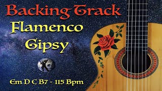 Video thumbnail of "Backing Track - Flamenco Gipsy - Em D C B7 - 115 Bpm"