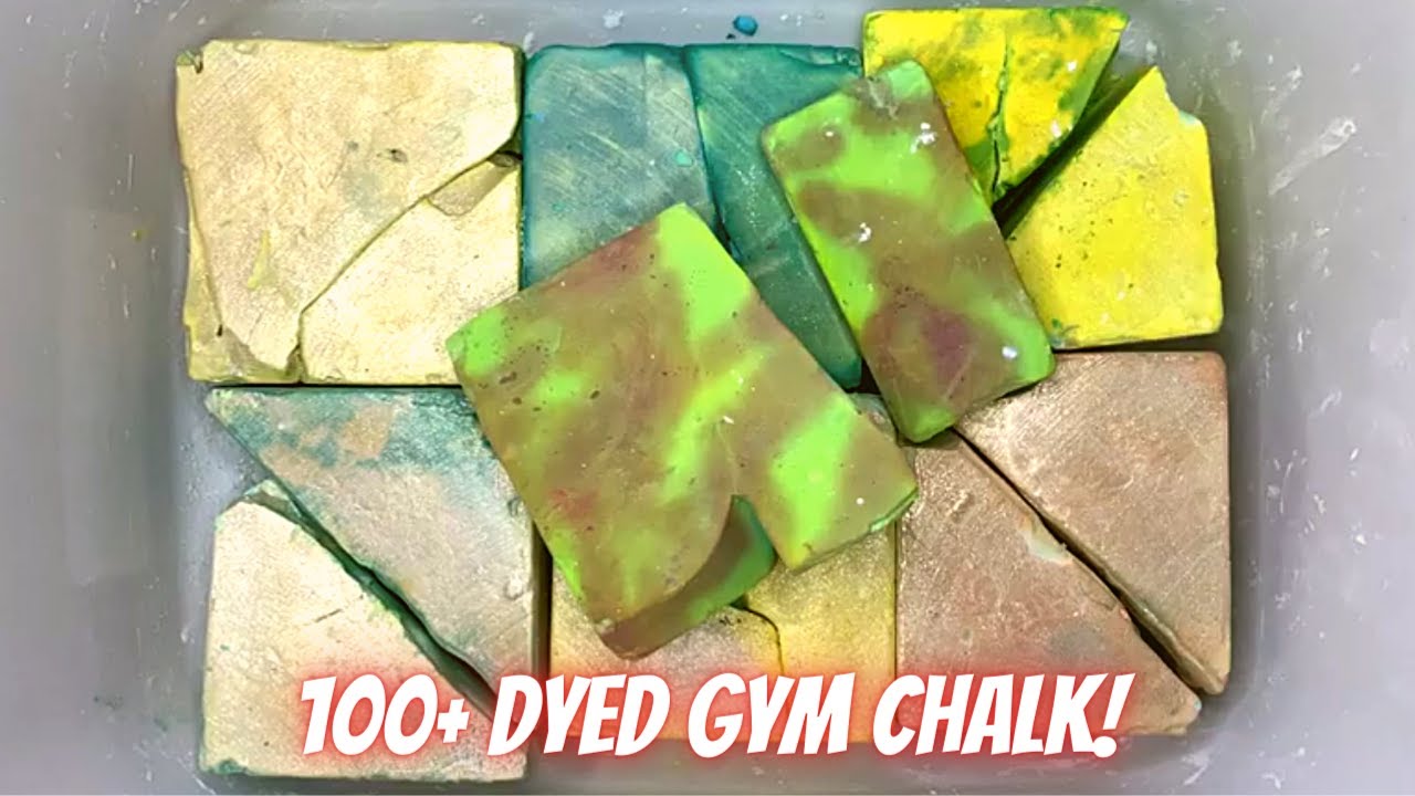 100 + Dyed Gym Chalk compilation Video ~ ASMR Dyed crumble ~ @asmr ...