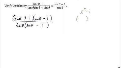Verify trig identity using factoring