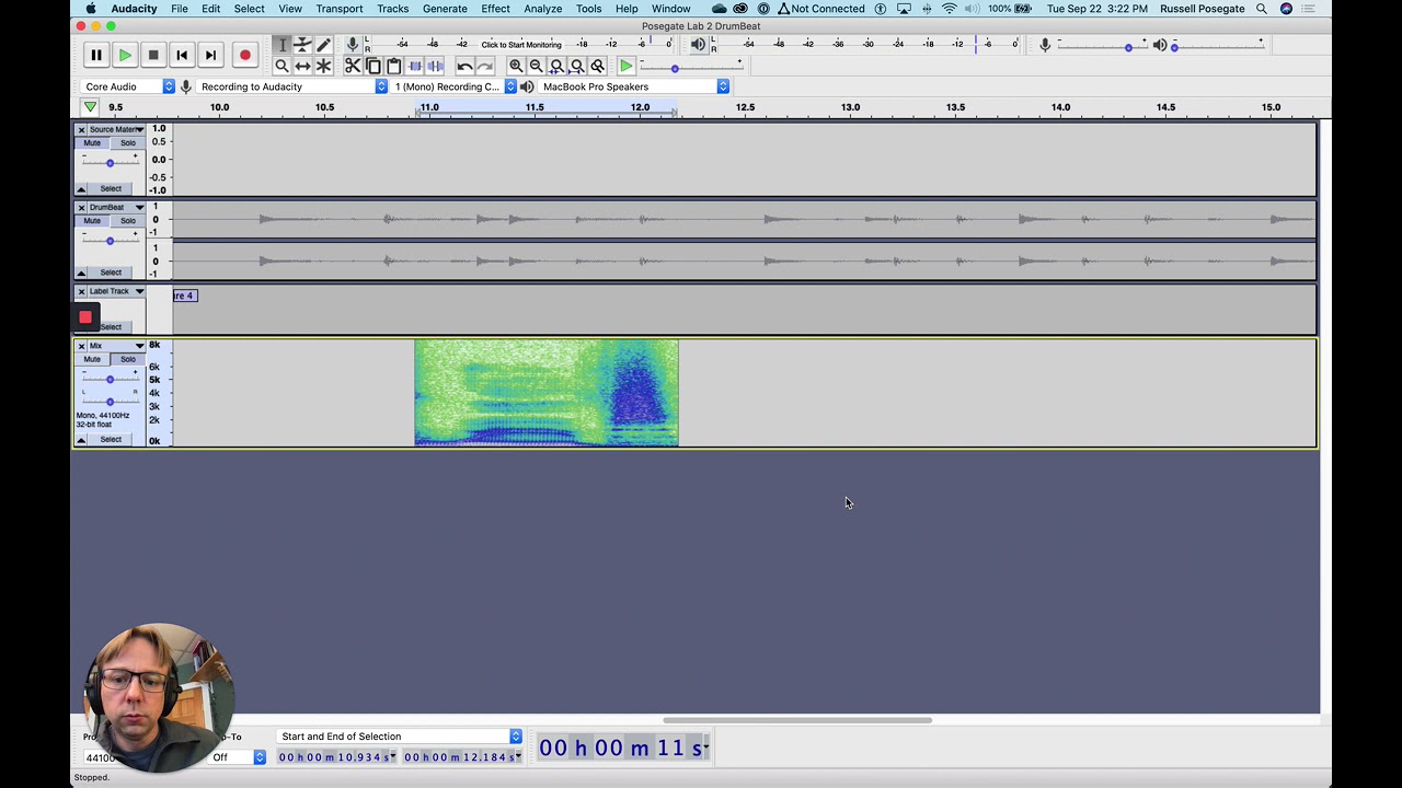 Audacity  Filters and Pitch Time shifts