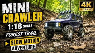 1:18 Jeep Cherokee RC Crawler | Off Road Extreme Forest Trail & 4K Slow-Mo