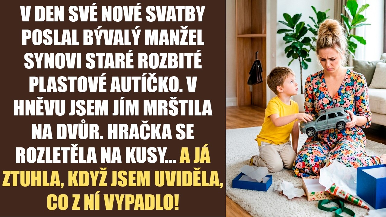 V den, kdy se můj bývalý muž ženil s dcerou milionářů, dorazil k našim dveřím kurýr s krabicí. Uvnitř bylo staré červené autíčko, které kdysi patřilo našemu synovi. Moťa plakal štěstím: „Táta si...