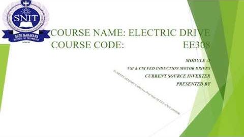 CSI FED INDUCTION MOTOR DRIVE
