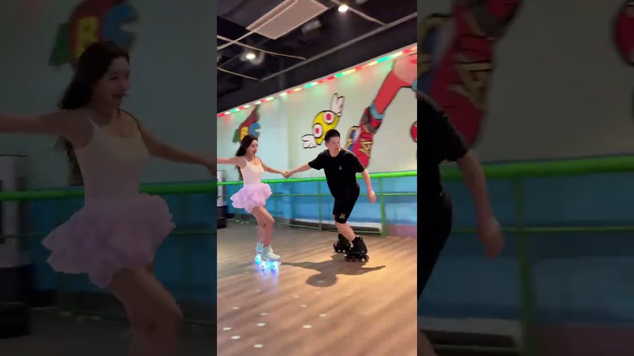 Short film entertainment fun roller skating video every day 