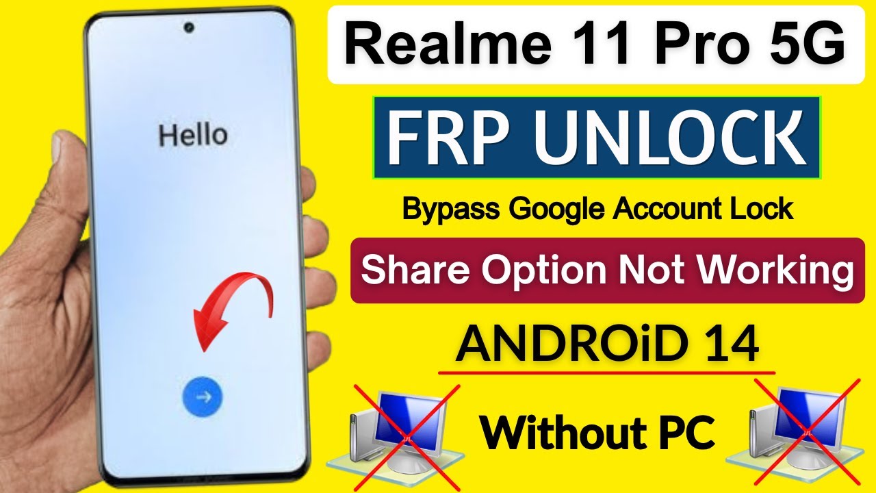 Realme 11 Pro 5G Frp Bypass/Unlock Google Account Lock - Without Pc | Share Method Not Working 2025