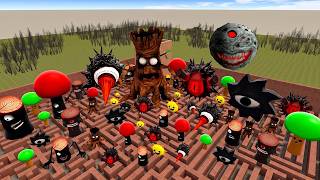 Who Wins All Mr Tree Sprunki VS Mr Sun Phases - Evoluton in maze in Garry's Mod