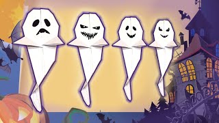 Оригами привидение на Хэллоуин / Halloween decoration / Origami paper ghost