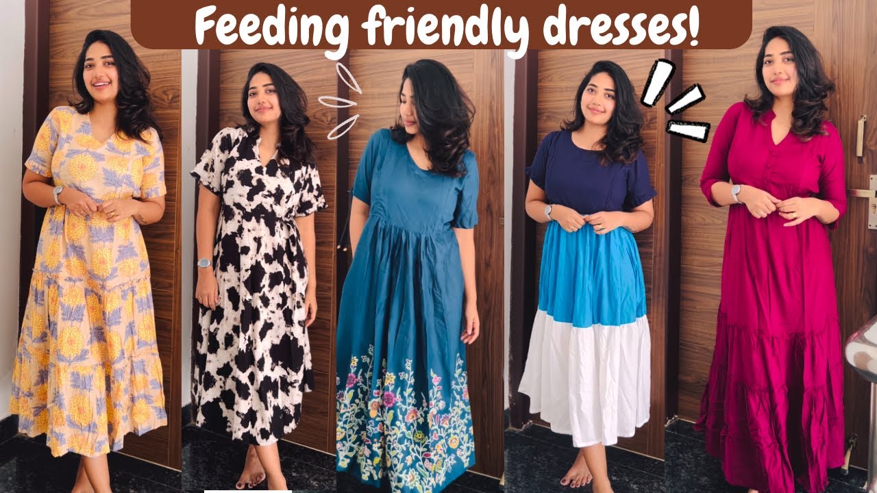Feeding friendly maxi dresses ✨ || Affordable maternity dresses