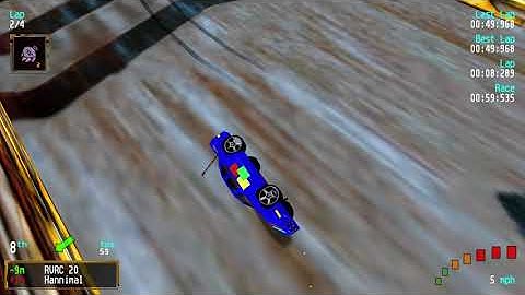 Re-Volt Custom Track POD: Lake by mrroblinx, 16 Cars 4 Laps & Pickups!