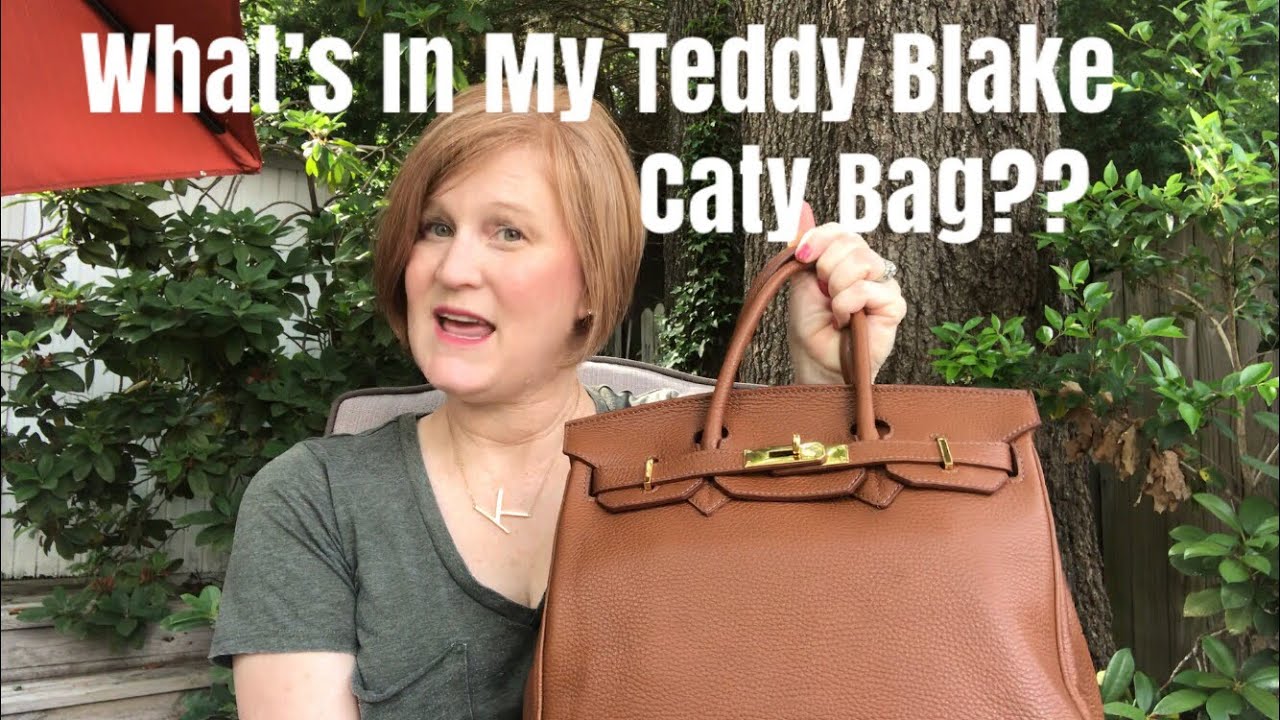 What's In My Teddy Blake Caty Bag? Designer Handbag Made in Italy 