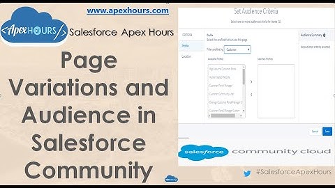 Page Variations and Audience in Salesforce Community (Part 4)