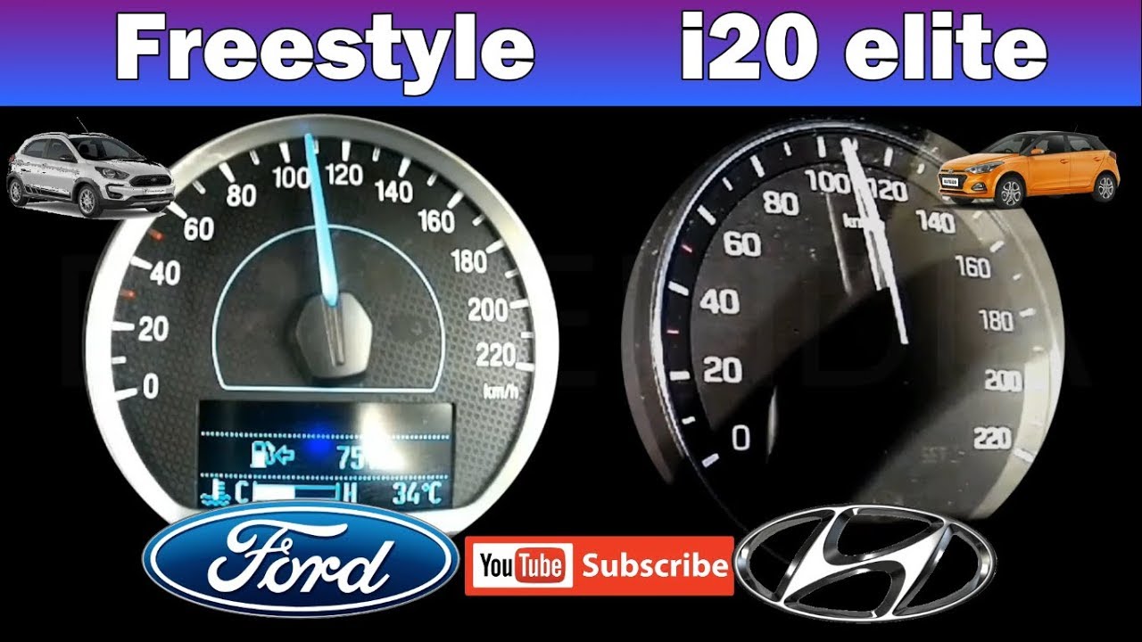 Ford Freestyle vs Hyundai elite i20 (Diesel) 0-100 Acceleration test