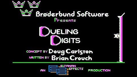 Dueling Digits short play and disk drive sound (Apple II - Broderbund)