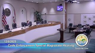 Code Enforcement Special Magistrate Hearing — 3/9/2026 - 1:00 p.m. Net Worth