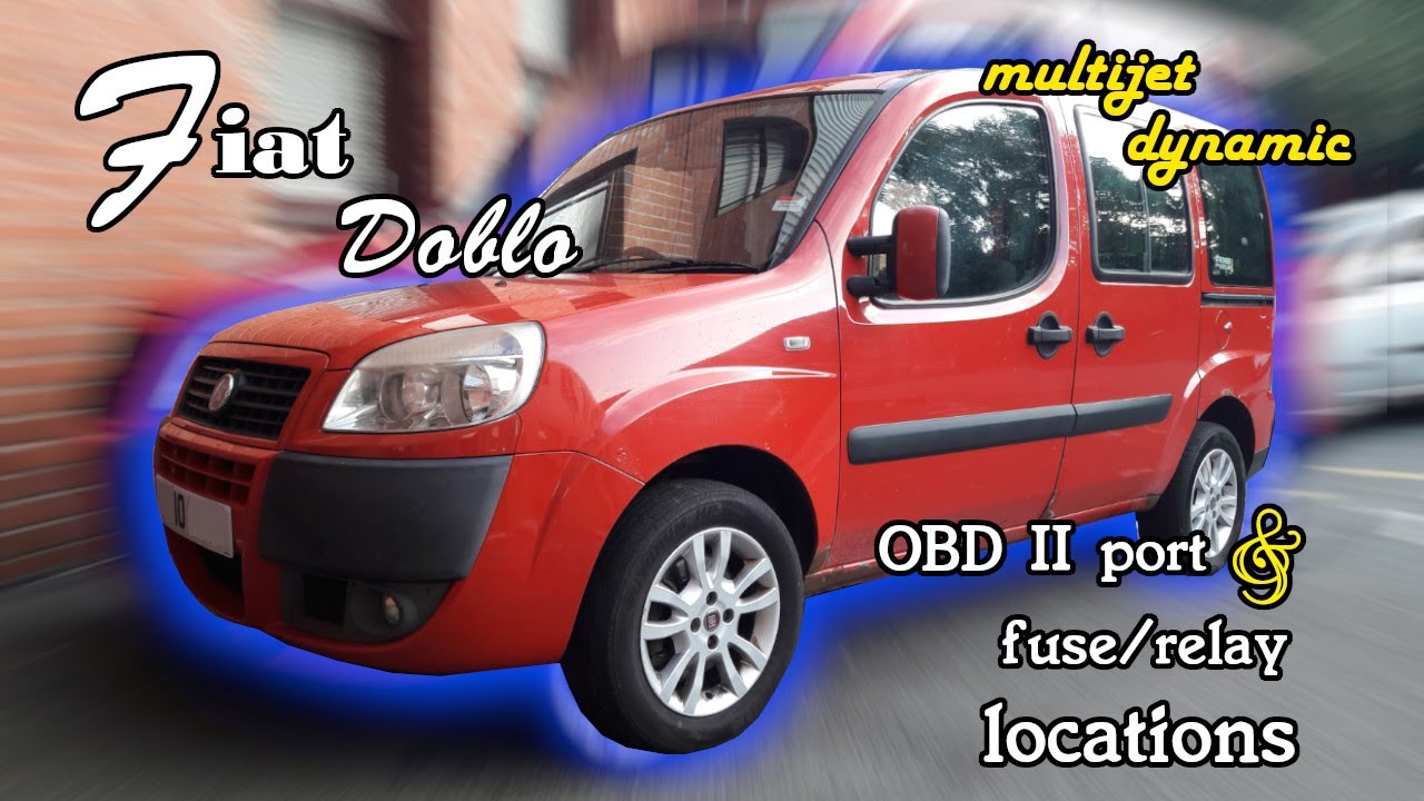 Fiat Doblo locating the OBD II port, fuse/relay. OBD fuse and window