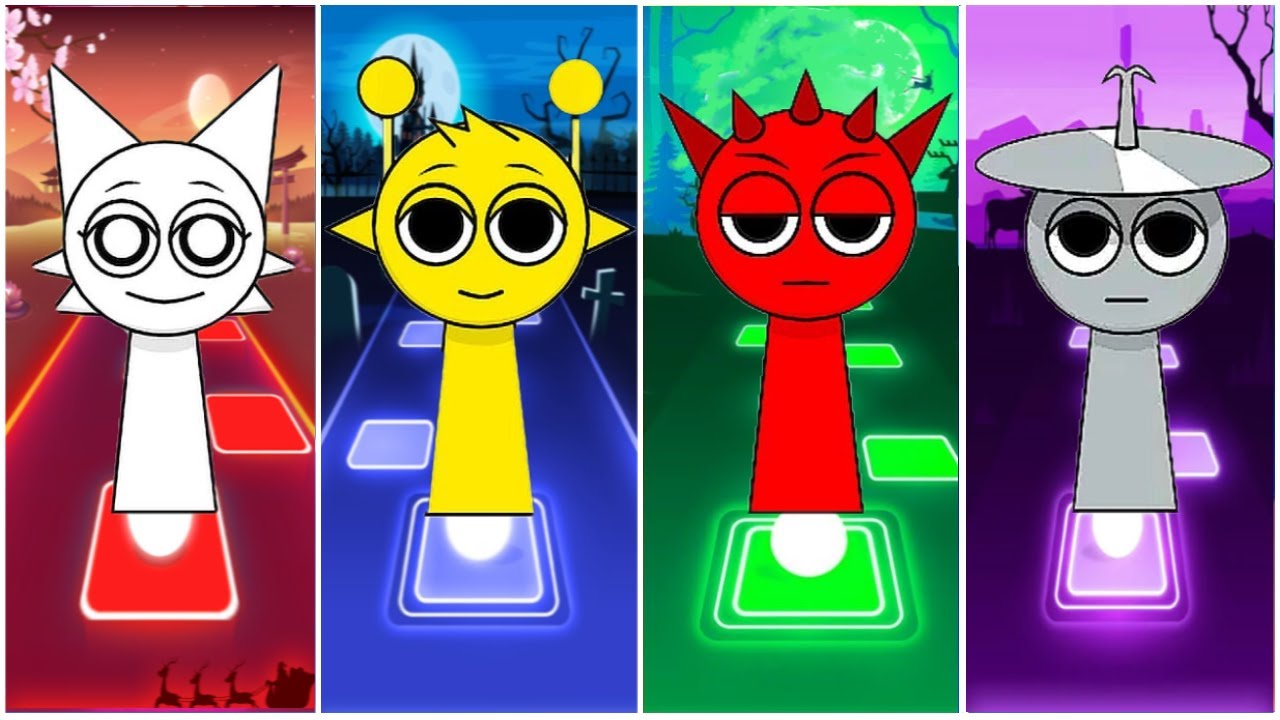 Incredibox Sprunki : Jevin 🆚 Fun Bot 🆚 Mr. Tree 🆚 Gray | Tiles