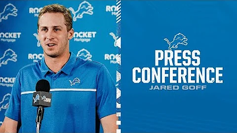 Jared Goff meets with the media on December 28