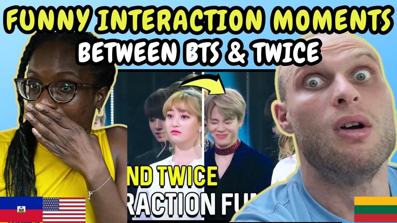 REACTION TO Funny Moments Interactions Between BTS And Twice | FIRST TIME WATCHING