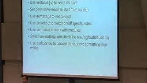 [Linux.conf.au 2017] Securing Linux with SELinux
