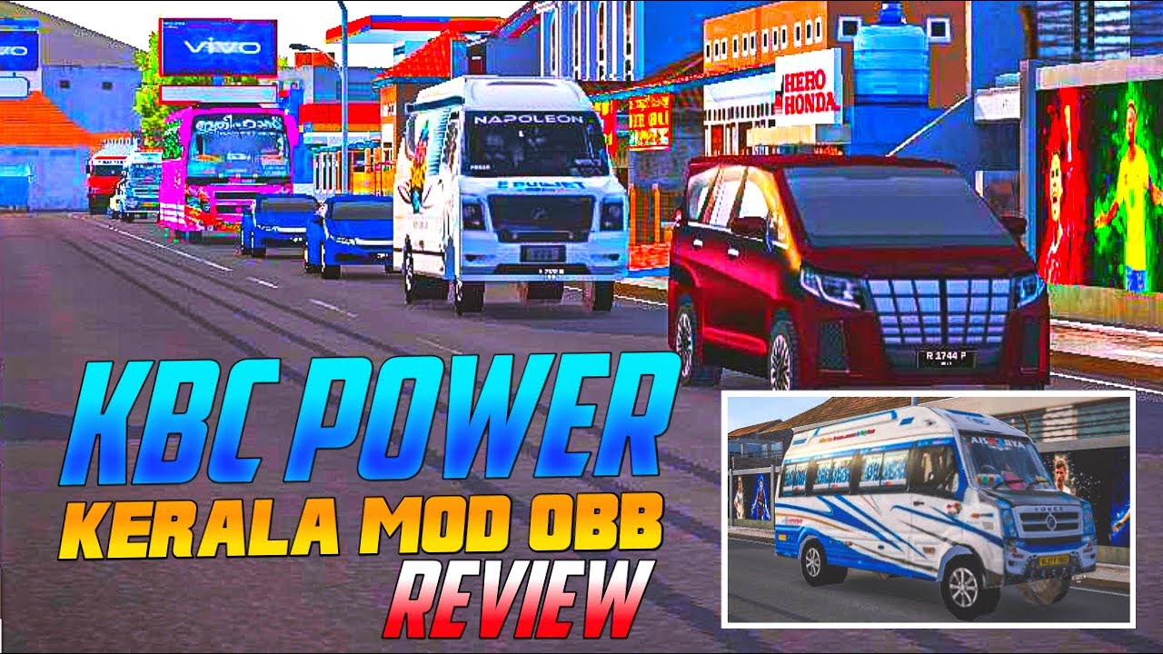 Kbc power Kerala Mod traffic obb reviwe /Bus mod /bussid
