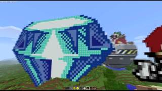 Minecraft - Sonic The Hedgehog Pixel Art