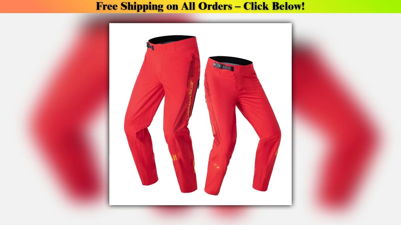 NEW Mountain Bike Pants Cycling Running with Zippered Pocket Outdoor Sports Apparel MTB Motocross