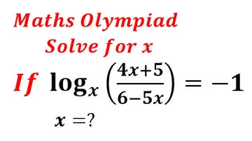 Logarithmic Equations | Mathematics Olympiad | Nice Logarithmic Equation