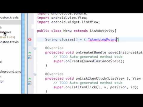 Android Application Development Tutorial   18   Create a List Menu from the ListActivity class